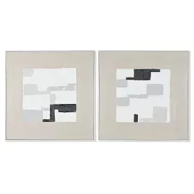 Painting Home ESPRIT White Beige polystyrene Canvas Abstract Urban 82 x 4 x 81,5 cm (2 Units) by Home ESPRIT, Prints on Canva...