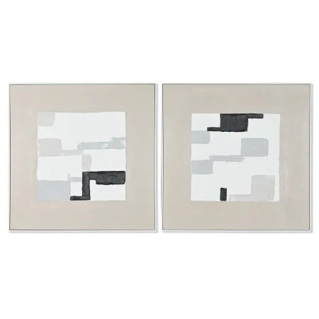 Pintura Home ESPRIT Branco Bege poliestireno Tela Abstrato Urbana 82 x 4 x 81,5 cm (2 Unidades) de Home ESPRIT, Impressões so...