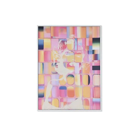 Quadro Home ESPRIT Giallo Azzurro Bianco Rosa polistirene Tela Moderno 94 x 4 x 123,5 cm (2 Unità) di Home ESPRIT, Stampe e q...