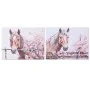 Cuadro Home ESPRIT Beige Rosa Lienzo Madera MDF Caballo Shabby Chic 80 x 2,5 x 60 cm (2 Unidades) de Home ESPRIT, Impresiones...