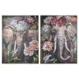 Painting Home ESPRIT polystyrene Canvas Elephant Colonial 92 x 4,5 x 122 cm (2 Units) by Home ESPRIT, Prints on Canvas - Ref:...