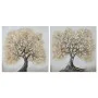 Cadre Home ESPRIT Doré Toile Bois MDF Arbre Traditionnel 80 x 3 x 80 cm (2 Unités) de Home ESPRIT, Impressions sur toile - Ré...