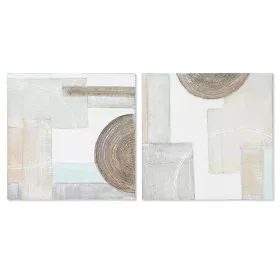 Painting Home ESPRIT Beige Grey Canvas MDF Wood Abstract Modern 50 x 2,5 x 50 cm (2 Units) by Home ESPRIT, Prints on Canvas -...