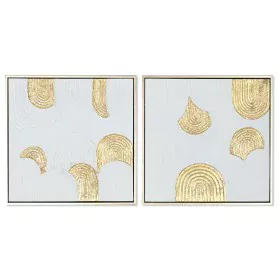 Bild Home ESPRIT Weiß Gold polystyrol Leinwand Moderne 42 x 4 x 42 cm (2 Stück) von Home ESPRIT, Leinwanddrucke - Ref: S30582...