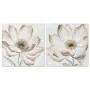 Painting Home ESPRIT Beige Golden Canvas MDF Wood Flower Romantic 60 x 3 x 60 cm (2 Units) by Home ESPRIT, Prints on Canvas -...