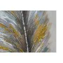 Painting Home ESPRIT Blue Golden Canvas MDF Wood Feathers Traditional 30 x 3 x 90 cm (2 Units) by Home ESPRIT, Prints on Canv...