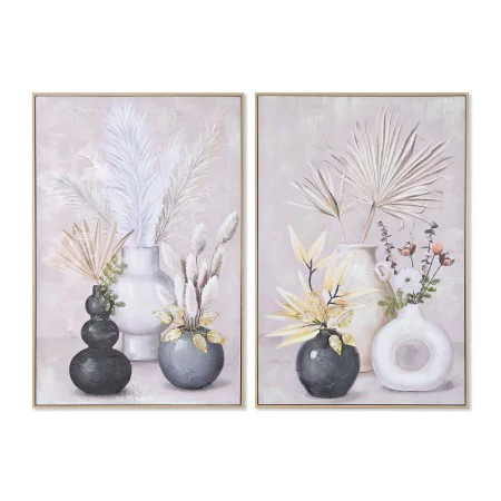 Cadre Home ESPRIT Toile Bois MDF Vase Scandinave 62 x 4 x 92 cm (2 Unités) de Home ESPRIT, Impressions sur toile - Réf : S305...