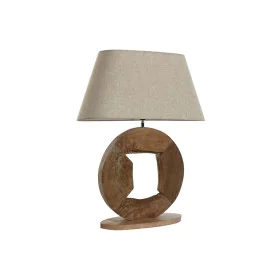 Lampe de bureau Home ESPRIT Beige Naturel Bois de manguier 50 W 220 V 60 x 20 x 75 cm de Home ESPRIT, Lampes de chevet - Réf ...