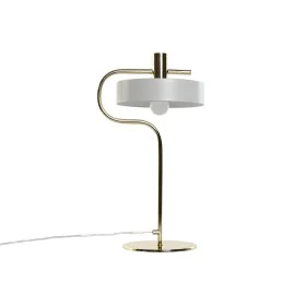 Lâmpada de mesa Home ESPRIT Branco Dourado Metal 220 V 28 x 18 x 46 cm de Home ESPRIT, Candeeiros de mesa e de cabeceira - Re...