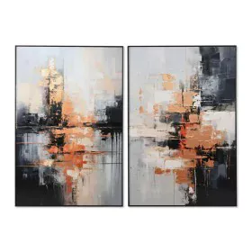 Painting Home ESPRIT Black Golden Abstract Modern 80 x 3,5 x 120 cm (2 Units) by Home ESPRIT, Prints on Canvas - Ref: S305828...