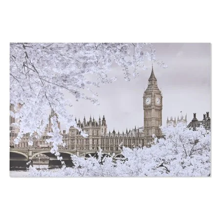 Painting Home ESPRIT White Golden Glitter London Loft 150 x 3 x 100 cm (2 Units) by Home ESPRIT, Prints on Canvas - Ref: S305...