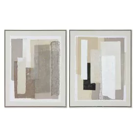 Pintura Home ESPRIT Castanho Bege Abstrato Urbana 82 x 3,8 x 102 cm (2 Unidades) de Home ESPRIT, Impressões sobre tela - Ref:...