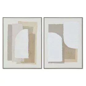 Cuadro Home ESPRIT Blanco Beige Abstracto Escandinavo 62 x 3,2 x 82 cm (2 Unidades) de Home ESPRIT, Impresiones sobre lienzo ...