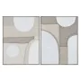 Cuadro Home ESPRIT Blanco Beige Abstracto Escandinavo 62 x 3,8 x 82 cm (2 Unidades) de Home ESPRIT, Impresiones sobre lienzo ...