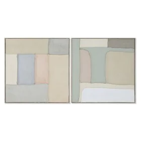 Cuadro Home ESPRIT Verde Beige Abstracto Urbano 92 x 3,8 x 92 cm (2 Unidades) de Home ESPRIT, Impresiones sobre lienzo - Ref:...