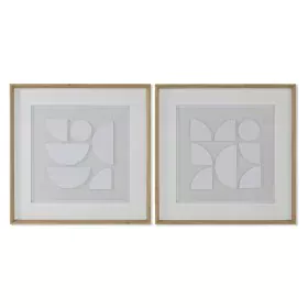 Cuadro Home ESPRIT Blanco Natural Moderno 60 x 4 x 60 cm (2 Unidades) de Home ESPRIT, Impresiones sobre lienzo - Ref: S305832...