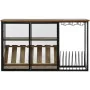 Flaschenregal Home ESPRIT Schwarz natürlich Holz Metall Kristall 102 x 32 x 60 cm von Home ESPRIT, Regale und Gestelle - Ref:...