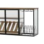 Flaschenregal Home ESPRIT Schwarz natürlich Holz Metall Kristall 102 x 32 x 60 cm von Home ESPRIT, Regale und Gestelle - Ref:...