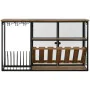 Flaschenregal Home ESPRIT Schwarz natürlich Holz Metall Kristall 102 x 32 x 60 cm von Home ESPRIT, Regale und Gestelle - Ref:...