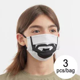 Masque en tissu hygiénique réutilisable Beard Luanvi Taille M Pack de 3 unités de Luanvi, Produits jetables - Réf : S3206854,...