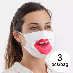 Hygienic Reusable Fabric Mask Tongue Luanvi Size M Pack of 3 units by Luanvi, Disposables - Ref: S3206856, Price: 1,73 €, Dis...