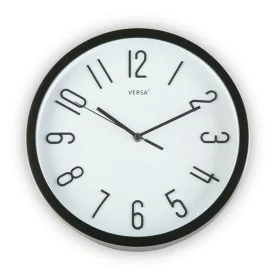 Wall Clock Versa Black Plastic Fusion 4,6 x 30 x 30 cm (Ø 30 cm) by Versa, Wall Clocks - Ref: S3402427, Price: 11,56 €, Disco...