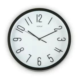 Reloj de Pared Versa Negro Plástico Fusion 4,6 x 30 x 30 cm (Ø 30 cm) de Versa, Relojes de pared - Ref: S3402427, Precio: 11,...