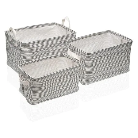 Set de basket Polyester (3 Pièces) (25 x 22 x 35 cm) de Versa, Rangements pour produits cosmétiques - Réf : S3402789, Prix : ...