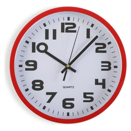 Horloge Murale Versa Rouge Plastique 3,8 x 25 x 25 cm de Versa, Pendules murales - Réf : S3404213, Prix : 7,67 €, Remise : %