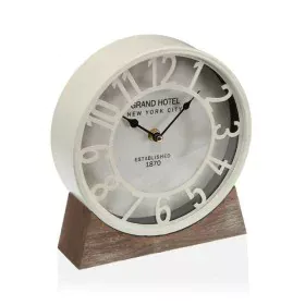 Table clock Versa White MDF Wood (20 x 20 x 6 cm) (Ø 20 cm) by Versa, Desk & Shelf Clocks - Ref: S3404238, Price: 19,07 €, Di...