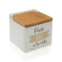 Portasale con Coperchio Versa S3404267 Ceramica Bambù (10,5 x 11 x 11 cm) di Versa, Dosatori di condimenti e spezie - Rif: S3...