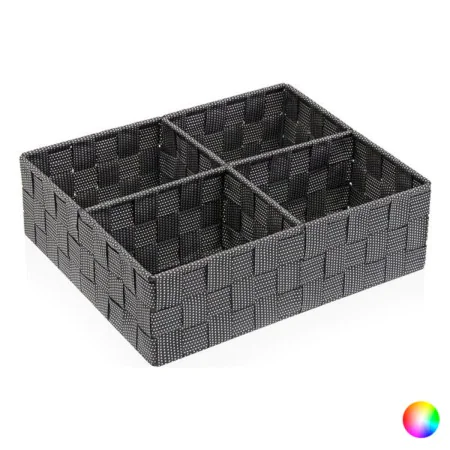 Caja con compartimentos Textil (27 x 10 x 32 cm) de Versa, Organizadores de cosméticos - Ref: S3404898, Precio: 10,78 €, Desc...