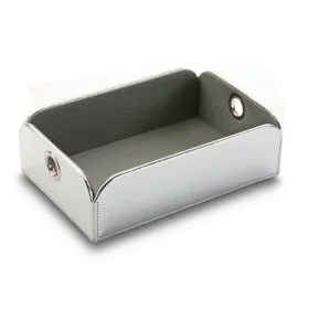 Vide-poches Versa Argent Cuir Synthétique Métal (13 x 6,5 x 20 cm) de Versa, Plateaux - Réf : S3405022, Prix : 8,00 €, Remise...