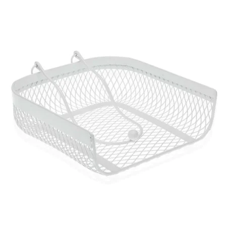 Porta-guardanapos Versa Branco Metal Aço 20 x 6,8 x 18,5 cm de Versa, Prateleiras e estantes - Ref: S3405911, Preço: 6,17 €, ...