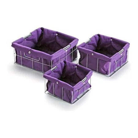 Conjunto de Caixas de Organização Empilháveis Versa 3 Peças (26 x 12 x 26 cm) de Versa, Organizadores de cosméticos - Ref: S3...