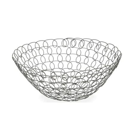 Fruit Bowl Grey Metal (28 x 12 x 28 cm) by Versa, Bathroom Shelves - Ref: S3406868, Price: 6,11 €, Discount: %