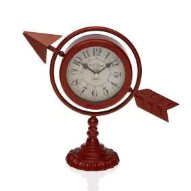 Table clock Versa Maroon Complete arrow Metal (23 x 16 x 8 cm) by Versa, Desk & Shelf Clocks - Ref: S3406893, Price: 9,22 €, ...