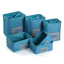 Basket set Versa Home Blue Textile (30 x 40 x 45 cm) (6 Pieces) by Versa, Cosmetic Organisers - Ref: S3407360, Price: 40,93 €...