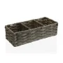 Basket Versa Grey 3 Compartments Polyethylene (15,2 x 10,2 x 35,6 cm) by Versa, Cosmetic Organisers - Ref: S3407611, Price: 9...