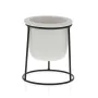 Vaso Versa Branco Metal Cerâmica Plástico Quadrado Minimalista 10,5 x 14,5 x 10,5 cm de Versa, Vasos para flores - Ref: S3407...