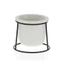 Vaso Versa Branco Metal Cerâmica Plástico Redondo Minimalista 10,5 x 11,5 x 10,5 cm de Versa, Vasos para flores - Ref: S34078...