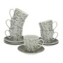 Set of Mugs with Saucers Versa Oxford Porcelain 9 x 14 x 14 cm 10,5 x 8 x 6 cm 14 x 14 x 2 cm (12 pcs) by Versa, Cups - Ref: ...