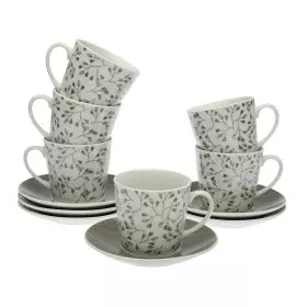 Conjunto de Chávenas com Pratos Versa Oxford Porcelana 9 x 14 x 14 cm 10,5 x 8 x 6 cm 14 x 14 x 2 cm (12 pcs) de Versa, Canec...