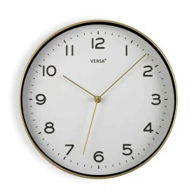 Wall Clock Versa Golden 30,5 x 4,3 x 30,5 cm Quartz Polyurethane by Versa, Wall Clocks - Ref: S3408202, Price: 11,56 €, Disco...