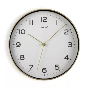 Wall Clock Versa Golden 30,5 x 4,3 x 30,5 cm Quartz Polyurethane by Versa, Wall Clocks - Ref: S3408202, Price: 11,56 €, Disco...