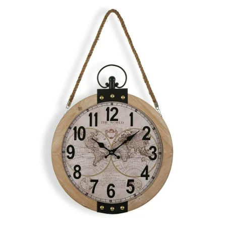 Horloge Murale Versa Mapamundi 40 x 6,5 x 47 cm Bois MDF de Versa, Pendules murales - Réf : S3408857, Prix : 31,36 €, Remise : %