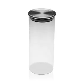 Glass Jar Versa 1000 ml Crystal Steel (8,5 x 20 cm) by Versa, Food storage - Ref: S3409221, Price: 6,11 €, Discount: %