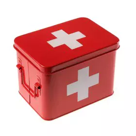 First Aid Kit Versa Red Steel (14,3 x 15,7 x 21,5 cm) by Versa, Medicine chests - Ref: S3409261, Price: 13,48 €, Discount: %