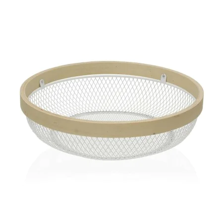 Fruit Bowl Versa White Metal Wood (25 x 7 x 25 cm) by Versa, Bowls and large cups - Ref: S3409407, Price: 10,65 €, Discount: %