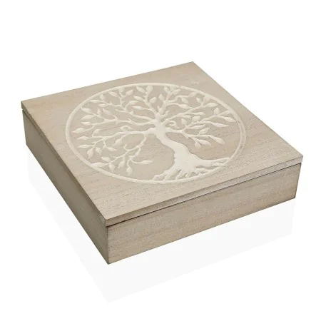 Decorative box Versa Tree Wood 24 x 6 x 24 cm by Versa, Boxes - Ref: S3409412, Price: 14,07 €, Discount: %